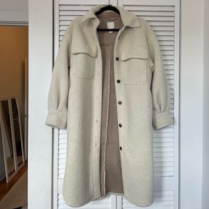 Sherpa mid length long coat